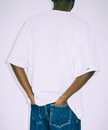 euan. | euan. 10ozヘビーウェイト 刺繍 ロゴ クルーネック 半袖 綿100% 無地 Tシャツ(Tシャツ/カットソー)