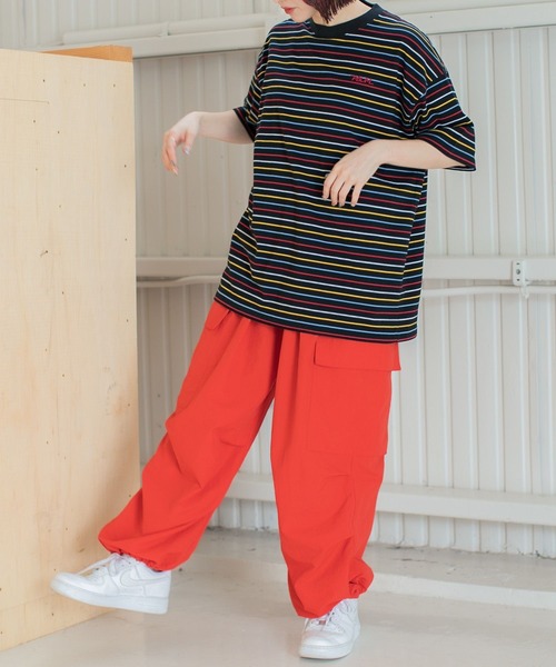 PBLIM（ページボーイリム）の「PAGEBOYLIM/マルチカラーボーダーT（Tシャツ/カットソー・レディース・ホワイト系その他/ブラック系その他/ブルー系その他・MEDIUM/LARGE）」の14枚目の写真