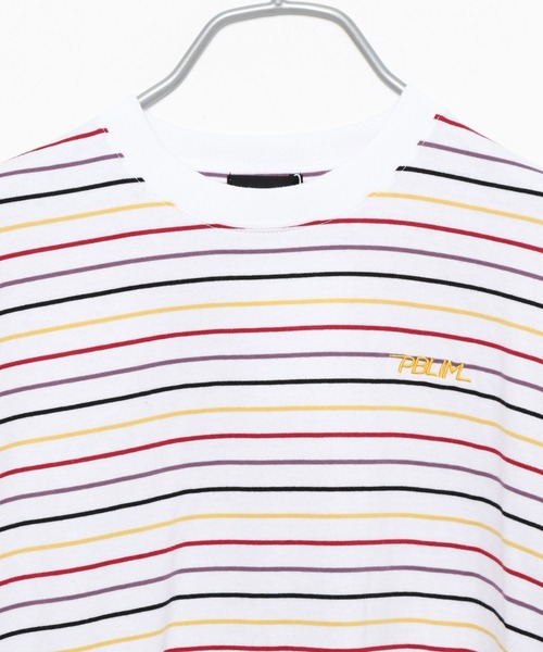 PBLIM（ページボーイリム）の「PAGEBOYLIM/マルチカラーボーダーT（Tシャツ/カットソー・レディース・ホワイト系その他/ブラック系その他/ブルー系その他・MEDIUM/LARGE）」の22枚目の写真