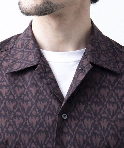 NOLLEY'S goodman(ノーリーズグッドマン)の「【WORK ABOUT/ワークアバウト】VACANCE SHIRT 総柄プリントシャツ アロハシャツ(シャツ/ブラウス・メンズ・ブルー系その他5/ブルー系その他7/ブラウン/ブラック×グレー・LARGE/MEDIUM)」の9枚目の写真
