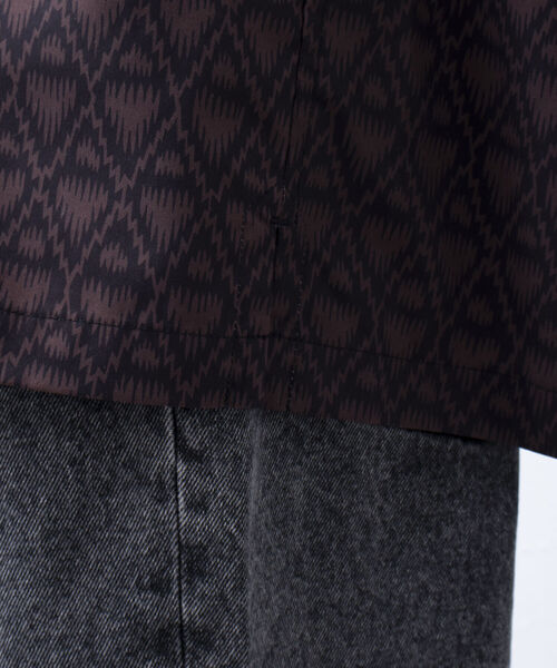 NOLLEY'S goodman(ノーリーズグッドマン)の「【WORK ABOUT/ワークアバウト】VACANCE SHIRT 総柄プリントシャツ アロハシャツ(シャツ/ブラウス・メンズ・ブルー系その他5/ブルー系その他7/ブラウン/ブラック×グレー・LARGE/MEDIUM)」の11枚目の写真