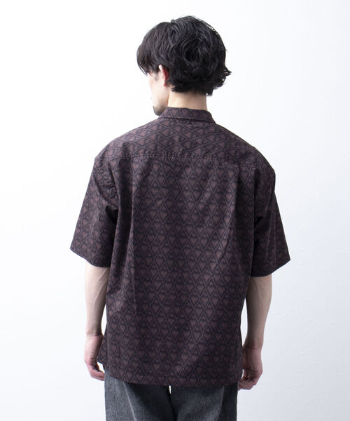 NOLLEY'S goodman(ノーリーズグッドマン)の「【WORK ABOUT/ワークアバウト】VACANCE SHIRT 総柄プリントシャツ アロハシャツ(シャツ/ブラウス・メンズ・ブルー系その他5/ブルー系その他7/ブラウン/ブラック×グレー・LARGE/MEDIUM)」の12枚目の写真