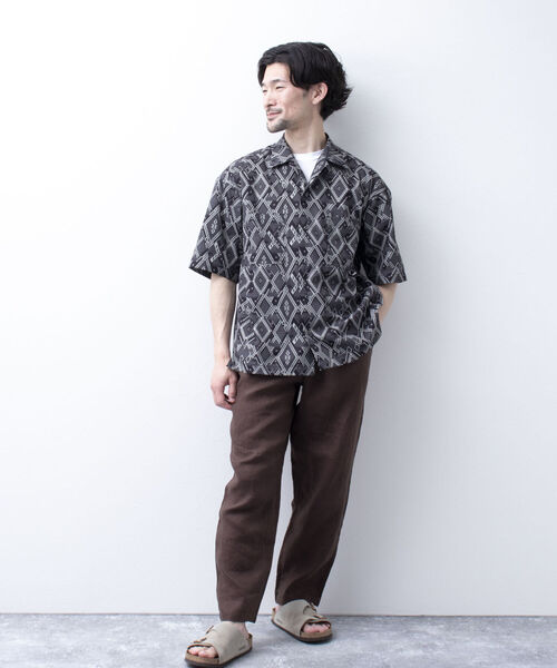 NOLLEY'S goodman(ノーリーズグッドマン)の「【WORK ABOUT/ワークアバウト】VACANCE SHIRT 総柄プリントシャツ アロハシャツ(シャツ/ブラウス・メンズ・ブルー系その他5/ブルー系その他7/ブラウン/ブラック×グレー・LARGE/MEDIUM)」の14枚目の写真