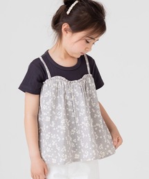 chil2 | 総柄キャミレイヤード風 半袖Tシャツ(Tシャツ/カットソー)
