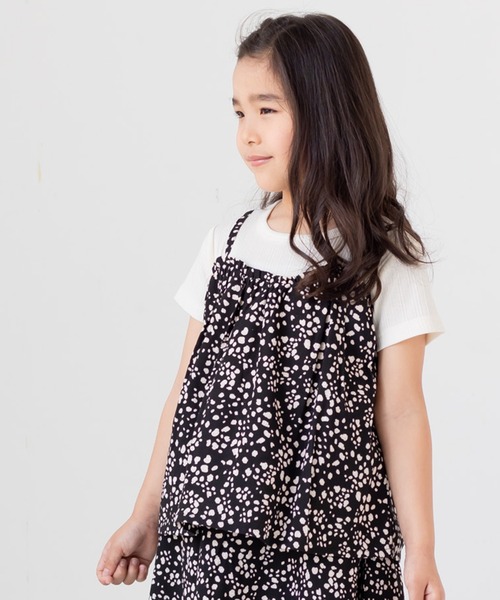 chil2(チルツー)の「総柄キャミレイヤード風 半袖Tシャツ(Tシャツ/カットソー・キッズ・A/F/D/C/E/B/J/G/I/H・80cm/100cm/130cm/90cm/110cm/120cm/140cm)」の10枚目の写真