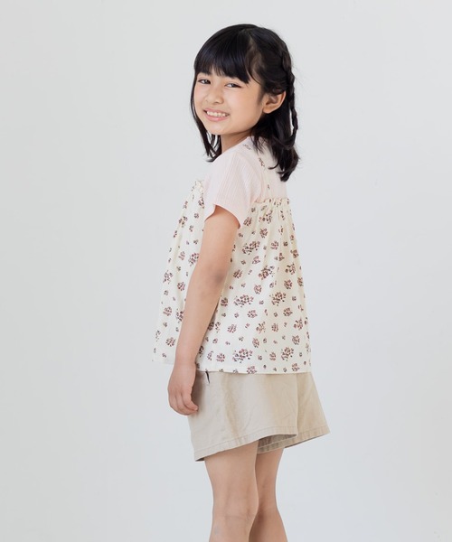 chil2(チルツー)の「総柄キャミレイヤード風 半袖Tシャツ(Tシャツ/カットソー・キッズ・A/F/D/C/E/B/J/G/I/H・80cm/100cm/130cm/90cm/110cm/120cm/140cm)」の19枚目の写真