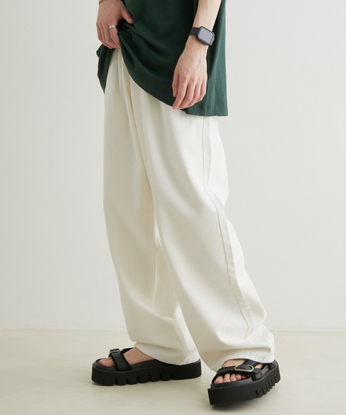 JUNRED（ジュンレッド）の「こめ×JUNRed / 2タックワイドストレートデニムパンツ（デニムパンツ・メンズ・ホワイト/ブラック・S/M/L）」の9枚目の写真