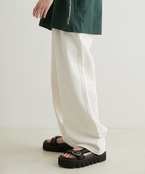 JUNRED（ジュンレッド）の「こめ×JUNRed / 2タックワイドストレートデニムパンツ（デニムパンツ・メンズ・ホワイト/ブラック・S/M/L）」の11枚目の写真