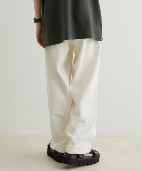 JUNRED（ジュンレッド）の「こめ×JUNRed / 2タックワイドストレートデニムパンツ（デニムパンツ・メンズ・ホワイト/ブラック・S/M/L）」の14枚目の写真