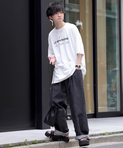 JUNRED（ジュンレッド）の「こめ×JUNRed / 2タックワイドストレートデニムパンツ（デニムパンツ・メンズ・ホワイト/ブラック・S/M/L）」の15枚目の写真