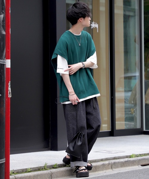 JUNRED（ジュンレッド）の「こめ×JUNRed / 2タックワイドストレートデニムパンツ（デニムパンツ・メンズ・ホワイト/ブラック・S/M/L）」の17枚目の写真