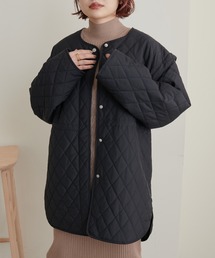 natural couture（ナチュラルクチュール）の「WEB限定/コーデの幅が広がる注目のアウター 袖取り外しキルトブルゾン（ブルゾン・レディース）」