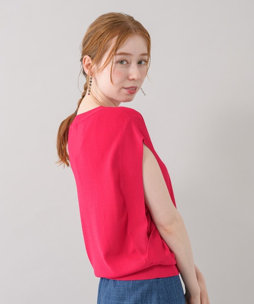 Paradise Picnic（パラダイスピクニック）の「ガゼットニットプルオーバー（ニット/セーター・レディース・ブラック/ホワイト/グリーン/ピンク・FREE）」の4枚目の写真