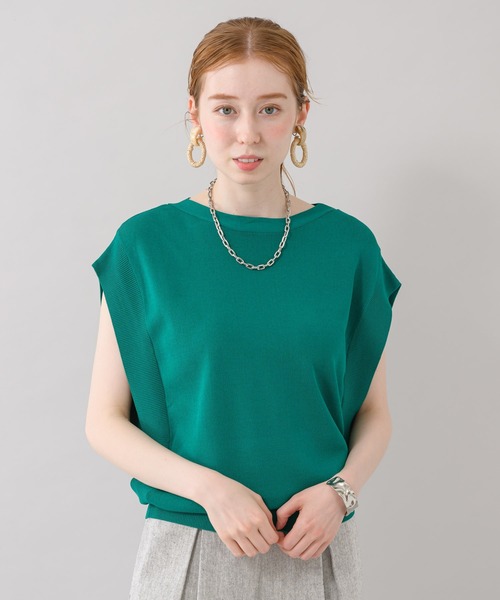 Paradise Picnic（パラダイスピクニック）の「ガゼットニットプルオーバー（ニット/セーター・レディース・ブラック/ホワイト/グリーン/ピンク・FREE）」の9枚目の写真