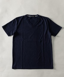 SKKONE | T/C ランダムテレコ Vネック 半袖Tシャツ(Tシャツ/カットソー)