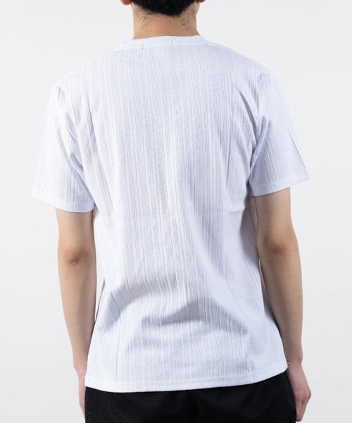 SKKONE(スコーネ)の「T/C ランダムテレコ Vネック 半袖Tシャツ(Tシャツ/カットソー・メンズ・ホワイト/ブラック/杢グレー/ネイビー・LL/M/L)」の21枚目の写真