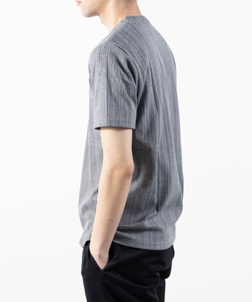 SKKONE(スコーネ)の「T/C ランダムテレコ Vネック 半袖Tシャツ(Tシャツ/カットソー・メンズ・ホワイト/ブラック/杢グレー/ネイビー・LL/M/L)」の22枚目の写真
