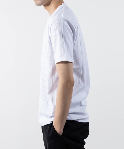 SKKONE(スコーネ)の「T/C ランダムテレコ Vネック 半袖Tシャツ(Tシャツ/カットソー・メンズ・ホワイト/ブラック/杢グレー/ネイビー・LL/M/L)」の19枚目の写真