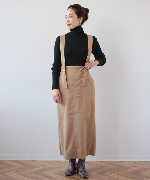 B.C STOCK（ベーセーストック）の「タートルリブニット*（ニット/セーター・レディース・ホワイト/ブラック/グレー/オレンジ/グリーン/キャメル・FREE）」の8枚目の写真