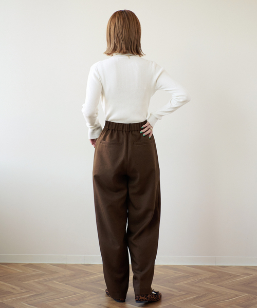 B.C STOCK（ベーセーストック）の「タートルリブニット*（ニット/セーター・レディース・ホワイト/ブラック/グレー/オレンジ/グリーン/キャメル・FREE）」の16枚目の写真