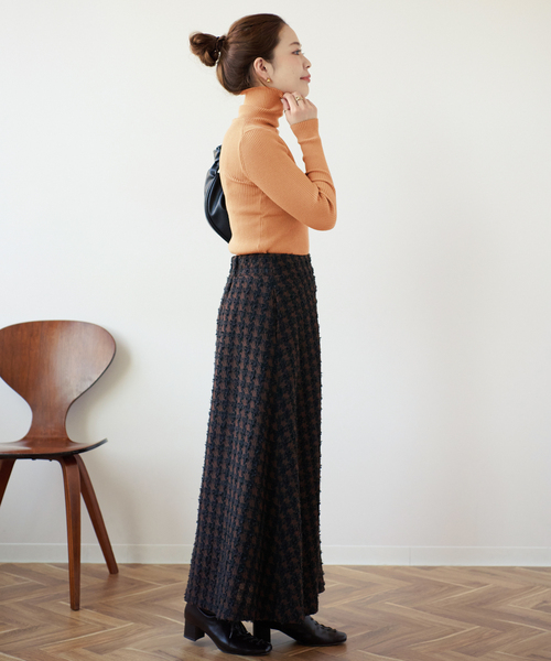 B.C STOCK（ベーセーストック）の「タートルリブニット*（ニット/セーター・レディース・ホワイト/ブラック/グレー/オレンジ/グリーン/キャメル・FREE）」の19枚目の写真