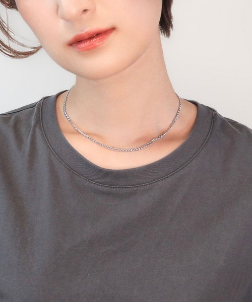 BROTHERHOOD（ブラザーフッド）の「【BROTHERHOOD】プレーンチェーンネックレス シルバー（ネックレス・メンズ・P/V/D/L/S/U/F/N/G/M/R/X/Q/W/K/E/H/I/J/C/A/B・FREE）」の2枚目の写真