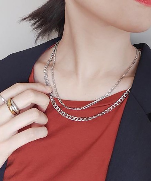 BROTHERHOOD（ブラザーフッド）の「【BROTHERHOOD】プレーンチェーンネックレス シルバー（ネックレス・メンズ・P/V/D/L/S/U/F/N/G/M/R/X/Q/W/K/E/H/I/J/C/A/B・FREE）」の3枚目の写真