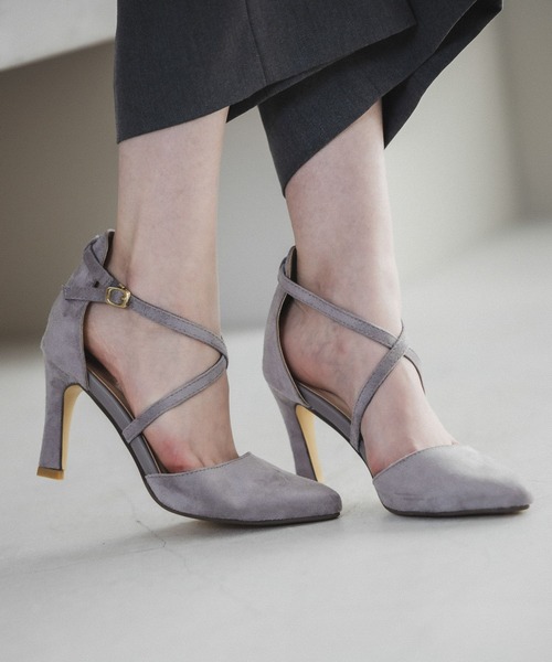 Andemiu（アンデミュウ）の「セットバッククロスパンプス162126（パンプス・レディース・グレー/ブラック/アイボリー/ライトグレー・S/M/L）」の3枚目の写真