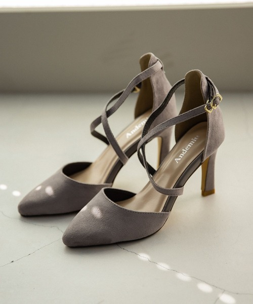 Andemiu（アンデミュウ）の「セットバッククロスパンプス162126（パンプス・レディース・グレー/ブラック/アイボリー/ライトグレー・S/M/L）」の16枚目の写真