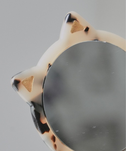 べっ甲 鼈甲コンパクトミラー 手鏡 化粧道具 美術品 ヴィンテージ