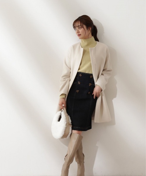 PROPORTION BODY DRESSING（プロポーションボディドレッシング）の「＜Ｅ＞ミニデニムスカート / 1212227903（スカート・レディース・ダークネイビー/ブラック・X-SMALL/MEDIUM/SMALL）」の7枚目の写真