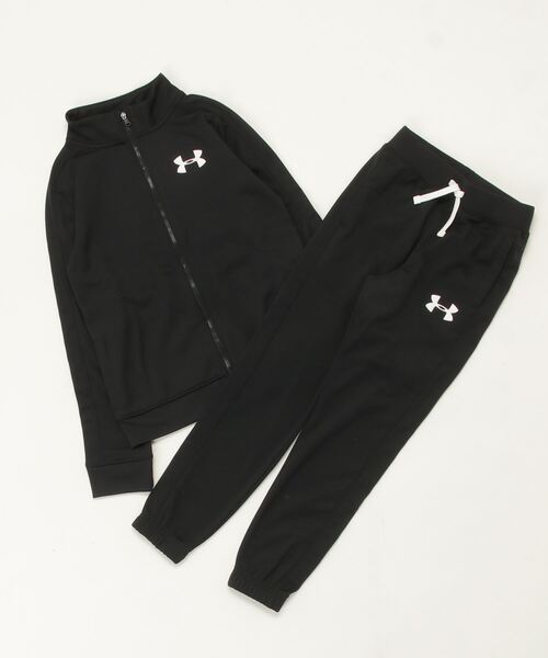 UNDER ARMOUR（アンダーアーマー）の「UAニット トラックスーツ（トレーニング/ボーイズ）（ジャージ・キッズ・ブラック×レッド/ブラック/ネイビー・130cm/140cm/150cm/160cm）」の2枚目の写真