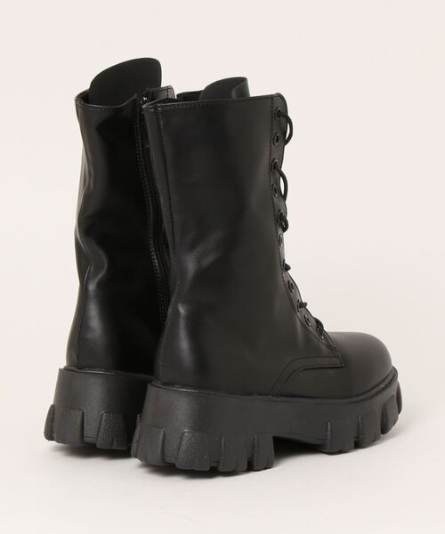 Burner（バーナー）の「【OKUOKU　0909】厚底　ライト　レースアップブーツ　/  oku-shoes-6-43（ブーツ・レディース・ブラック/ホワイト・37/40/35/39/38/36）」の3枚目の写真