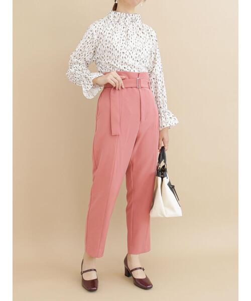 Te chichi（テチチ）の「レオパード/幾何学柄タック衿ブラウス（シャツ/ブラウス・レディース・ベージュ/ネイビー/グレー/オフホワイト・ﾌﾘ-）」の18枚目の写真