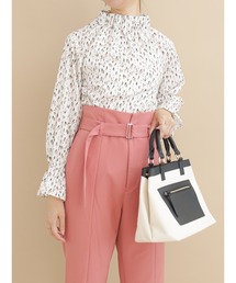 Te chichi | レオパード／幾何学柄タック衿ブラウス(シャツ/ブラウス)