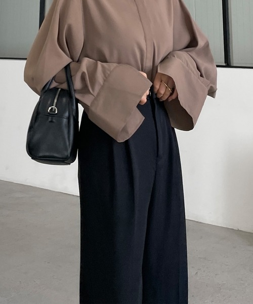 Louere(ルエレ)の「ダブルタックベーシックパンツ(その他パンツ・レディース・ブラック/ブラウン/アイボリー/モカ/ベージュ・LARGE/SMALL/MEDIUM/X-LARGE)」の17枚目の写真