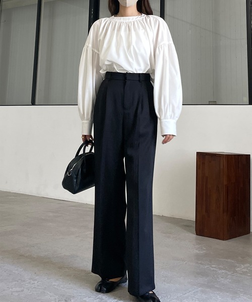 Louere(ルエレ)の「ダブルタックベーシックパンツ(その他パンツ・レディース・ブラック/ブラウン/アイボリー/モカ/ベージュ・LARGE/SMALL/MEDIUM/X-LARGE)」の18枚目の写真