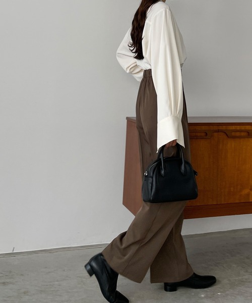 Louere(ルエレ)の「ダブルタックベーシックパンツ(その他パンツ・レディース・ブラック/ブラウン/アイボリー/モカ/ベージュ・LARGE/SMALL/MEDIUM/X-LARGE)」の12枚目の写真