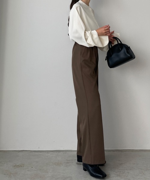 Louere(ルエレ)の「ダブルタックベーシックパンツ(その他パンツ・レディース・ブラック/ブラウン/アイボリー/モカ/ベージュ・LARGE/SMALL/MEDIUM/X-LARGE)」の13枚目の写真