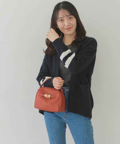 RODE SKO(ロデスコ)の「ひねり金具付サイコロバッグ(ハンドバッグ・レディース・ブラック/モカ/オレンジ・ONE)」の5枚目の写真