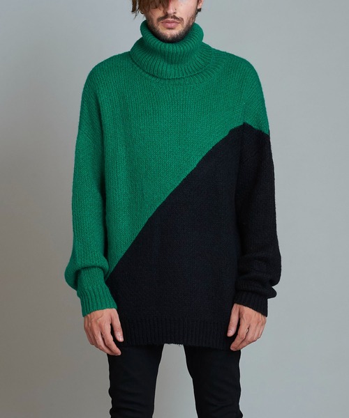 NO ID.（ノーアイディ）の「バイカラータートルネックPO（ニット