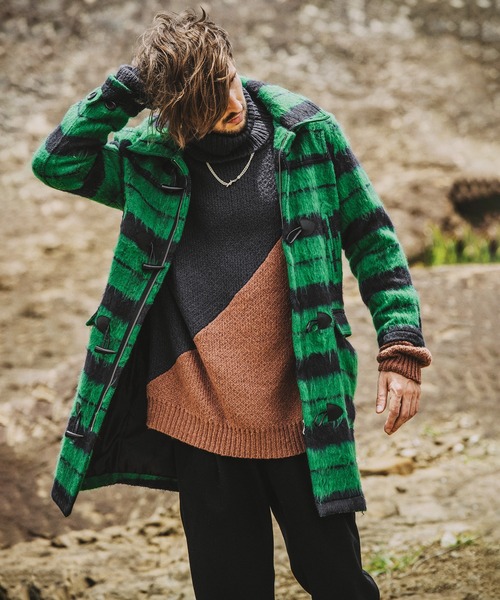 NO ID.（ノーアイディ）の「バイカラータートルネックPO（ニット