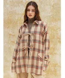 ALEXIA STAM | Tie Front Plaid Shirt Jacket/タイフロントプレイドシャツジャケット(シャツ/ブラウス)