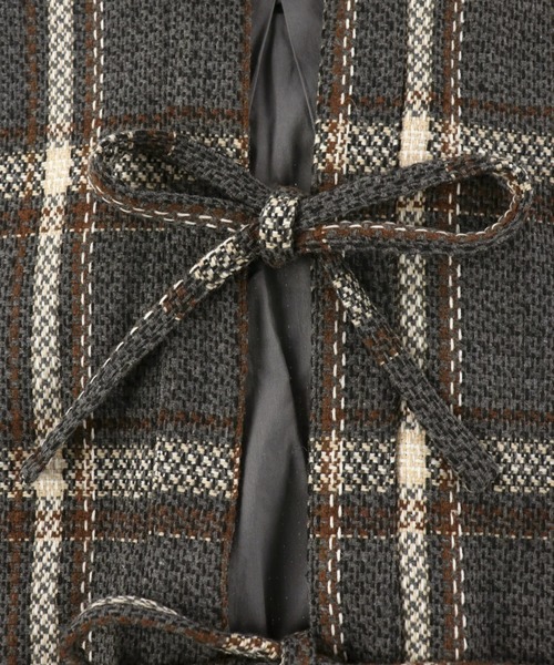 ALEXIA STAM（アリシアスタン）の「Tie Front Plaid Shirt Jacket/タイフロントプレイドシャツジャケット（シャツ/ブラウス・レディース・グレー/ベージュ・FREE）」の15枚目の写真