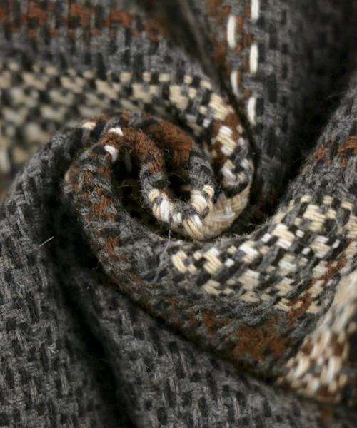 ALEXIA STAM（アリシアスタン）の「Tie Front Plaid Shirt Jacket/タイフロントプレイドシャツジャケット（シャツ/ブラウス・レディース・グレー/ベージュ・FREE）」の18枚目の写真