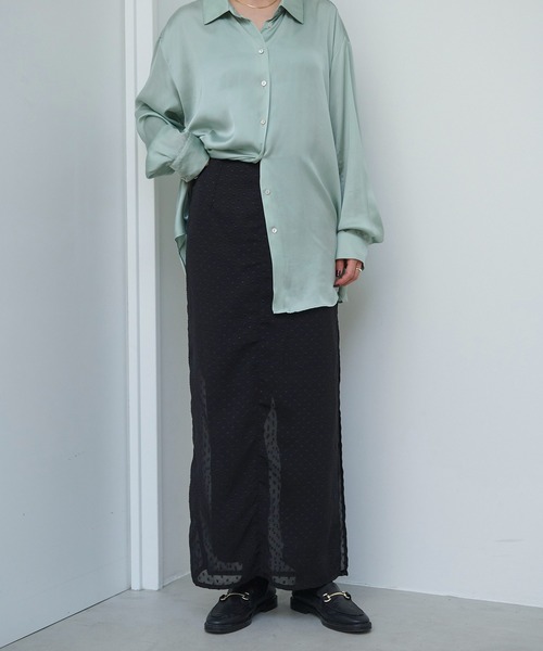 HANNE（アン）の「シフォンドビーレイヤードパンツ（スカート・レディース・ブラック・フリー）」の2枚目の写真