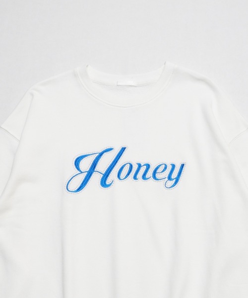 ARCHIVER（アーカイバ）の「【Bz】Honey刺繍裏毛ユニセックスBIGプルオーバー(RZ)（スウェット・レディース・ブラウン/ピンク/ブラック/グレー/オフホワイト・FREE）」の17枚目の写真