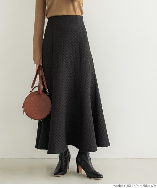 coca（coca）（コカ）の「＼新色登場／キルトマーメイドスカート（スカート・レディース・ブラック/アイボリー・M/L）」の13枚目の写真