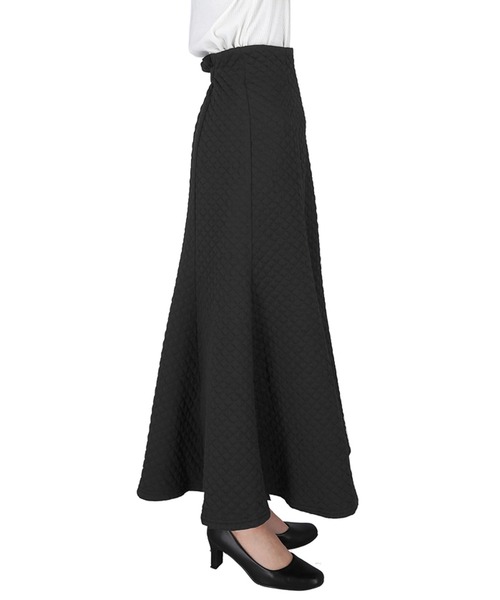 coca（coca）（コカ）の「＼新色登場／キルトマーメイドスカート（スカート・レディース・ブラック/アイボリー・M/L）」の8枚目の写真