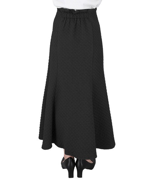 coca（coca）（コカ）の「＼新色登場／キルトマーメイドスカート（スカート・レディース・ブラック/アイボリー・M/L）」の3枚目の写真